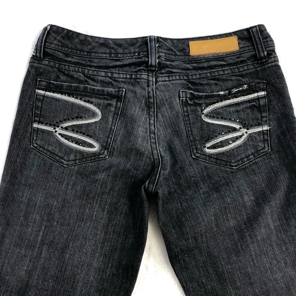Seven7, Black Flare Jeans, Size 28 - Picture 7 of 16